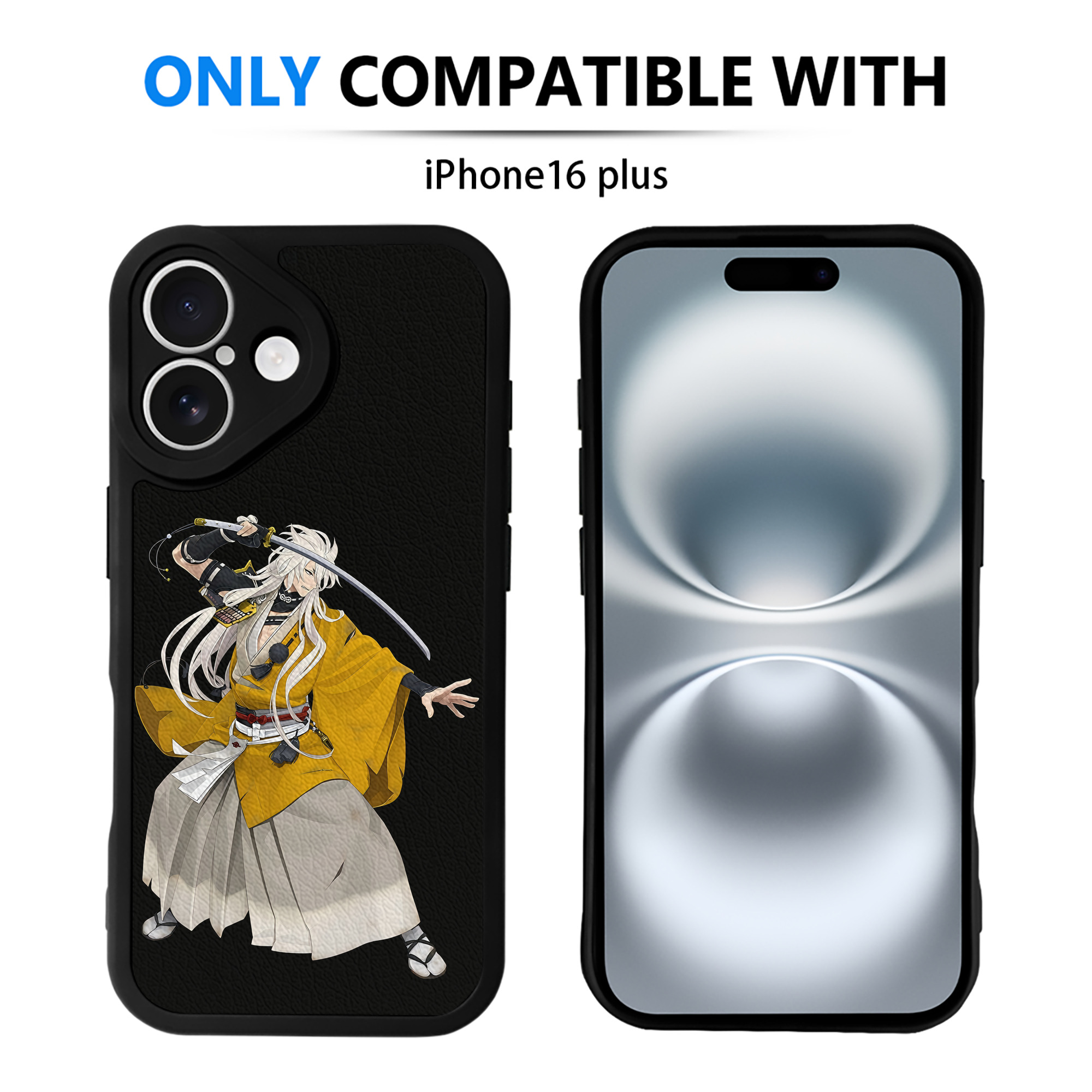 （画像用） 刀剣乱舞 Touken Ranbu 【iPhone 16シリーズ対応】シリコンスマホケース（レザー調） 材質：シリコン